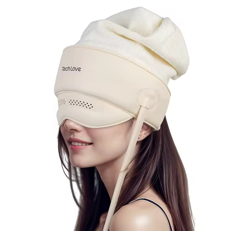 New Electric Automatic Smart Head & Eye Massager | 3-in-1 Vibration Roller with Heat Compression, Air Pressure & Bluetooth Music, Rechargeable Cordless Design for Stress Relief & Eye Strain – Qatar