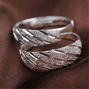 Fashion <b>Silver</b> Shiny Couple <b>Rings</b> for Women <b>Men</b> Wedding Party Temperament Jewelry - Product Image 5
