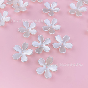 Cuentas de flores acrílicas de cinco pétalos para la fabricación de pulseras al por mayor, origen Chaozhou, moldeado por inyección, accesorios de joyería DIY - Product Image 4