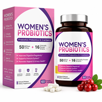Capsules de probiotiques pour femmes avancées |   Soutient la santé féminine et urinaire |   Formule probiotique + prébiotique avec canneberge et B6