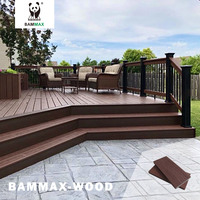 Planche de terrasse en WPC co-extrudé de qualité supérieure, noyau solide, revêtement de sol extérieur pour jardin, patio, terrasse