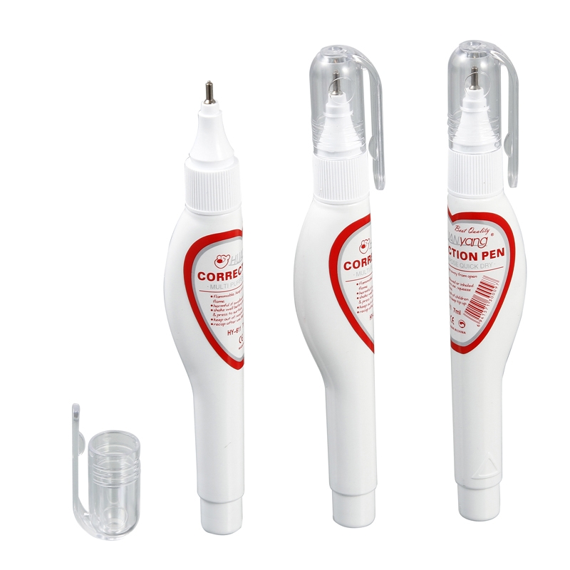 Офисные принадлежности HUANyang, дешевая и высококачественная быстросохнущая жидкая ручка без следов для коррекции