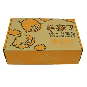 손잡이 골판지 과일 상자와 고급 사용자 정의 복숭아 포장 선물 과일 상자