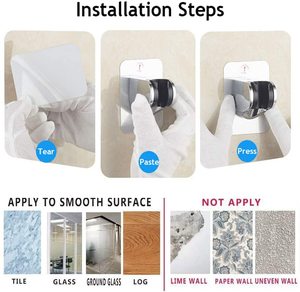 <span class=keywords><strong>Support</strong></span> de <span class=keywords><strong>douche</strong></span> mural pour salle de bain Leelongs <span class=keywords><strong>sans</strong></span> perçage <span class=keywords><strong>support</strong></span> de <span class=keywords><strong>support</strong></span> de pommeau de <span class=keywords><strong>douche</strong></span> adhésif fort et étanche - Product Image 3