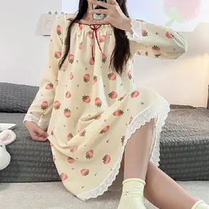 批发时尚睡衣睡衣连衣裙Pjs Piyama Wanita Murah Baju Daster睡衣女装礼服