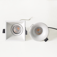 Downlight encastré moderne en aluminium RGB anti-éblouissement à intensité variable avec module de projecteur LED COB remplaçable, CRI 90 élevé