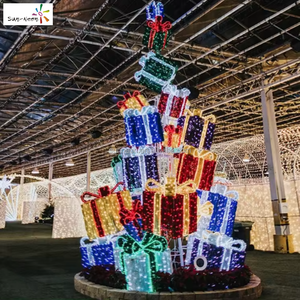 Light for the new year Christmas giant gift box <b>tree</b> lights <b>led</b> <b>tree</b> light outdoor - Product Image 1