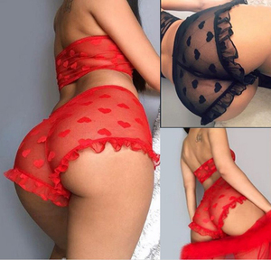 Hochwertige bequeme Mesh Frauen BH und Slip Dessous Sexy Hot Transparent - Product Image 2