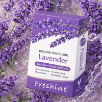 Soins des pieds professionnels faciles à domicile, kit de pédicure spa 4 en 1 Skin Natural Deluxe avec bain de pieds aux herbes, masque exfoliant
