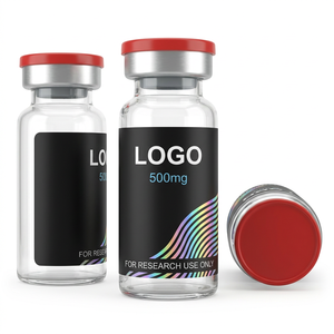 Etiquetas Autoadhesivas con Logotipo Personalizado, Base Negra, Ondas Holográficas Arcoíris, para Viales de Péptidos, Vidrio, Xilin, Embalaje de Muestras de Investigación - Product Image 5