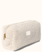 Pochette Teddy Beige Tendance et Douce, Sac de Rangement Élégant et Organisé pour Soins de la Peau