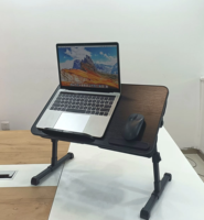 Table de lit pour ordinateur portable ergonomique réglable en hauteur et en angle, extensible et pliable, avec base coussinée, compatible avec les ordinateurs portables, nouveau produit