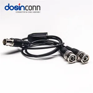 3通道3g-sdi BNC视频蛇形电缆3g高清SDI 2pcs连接器公，用于1855a高清sdi摄像机Bnc 12g 75ohm压接Rj11电缆Rg11