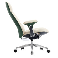 Chaise de bureau de direction ergonomique pivotante en cuir de luxe pour la vente en gros