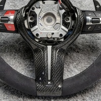 Volant en cuir suédé en fibre de carbone pour BMW M3 M5 M6 F10 F30 F35 F20 F01 E60 E86 F05 F06 E70 E90 E71 E84 E53 E60 Accessoires de voiture