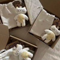 Porte-clés en peluche chat de dessin animé mignon, breloque de sac, jouet - Cadeau créatif pour petite amie ou meilleure amie, modèle SMK-148