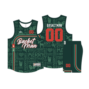 Camisetas de baloncesto navideñas personalizadas para regalos de equipo Pedido a granel para temporada navideña Entrega urgente directa de fábrica disponible - Product Image 2
