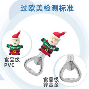 Christmas Wine Bottle <b>Stoppers</b> With Opener Santa Claus Snowman Reindeer Corkscrew Set Colorful Holiday Decorations - Product Image 4