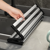 Égouttoir à vaisselle pliable et télescopique en acier inoxydable 304 pour évier de cuisine
