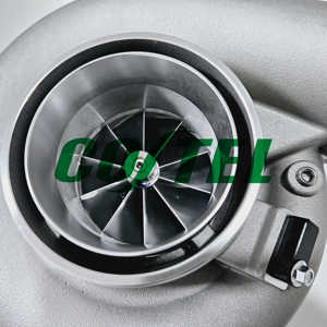 Kit de turbocompresseur à double roulement à billes en céramique G42-1200 AR .90 TH AR 1.01 T4 Divided V-band 1200HP - Product Image 3