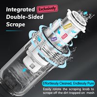 Prefiltro de Sedimentos Reutilizable de 40 Micras para Toda la Casa, Sin Electricidad, de Filtro Rotatorio, 4m/h, Malla SUS316L, 3/4 o 1 Pulgada, para Uso Doméstico