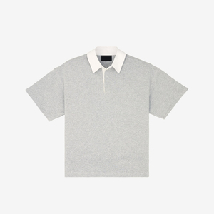 Polo en coton épais personnalisé pour <span class=keywords><strong>homme</strong></span>, col contrastant, style streetwear, coupe oversize, manches courtes, <span class=keywords><strong>chemise</strong></span> de rugby, t-shirt décontracté uni, nouveauté - Product Image 3
