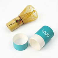 Chasen en bambou artisanal écologique de qualité alimentaire avec logo personnalisé pour la cérémonie du thé et le mélange du matcha