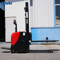 Gerbeur électrique Yuli 1500 kg 4x4 avec déplaceur latéral hydraulique, pneus pleins, certifié CE, mât à 2 étages 4500 mm, alimentation CA, Nouveauté 2023, Offre Spéciale