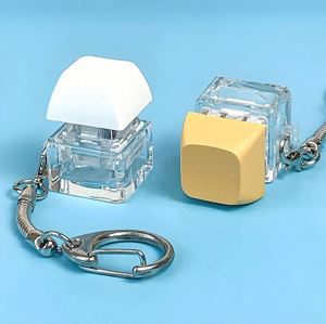 Wholesale <b>Custom</b> Design Logo Mechanical <b>Keyboard</b> Keychain Keycap Relieve Stress Switches <b>Key</b> Chain Decompression Keychain - Product Image 5
