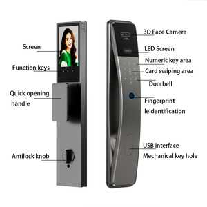 Cerradura Inteligente Glomarket con Control por Aplicación WiFi Tuya, Desbloqueo Facial 3D, Huella Dactilar y Videoportero para Puertas de Madera/Aluminio/Acero - Product Image 5