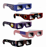 Lunettes d'éclipse solaire écologiques et recyclables avec logo personnalisé, étanches, durables et pliables pour les activités astronomiques