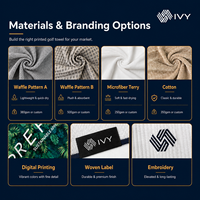 Serviette de golf en microfibre avec logo personnalisé Wuxi Ivy Textile, accessoires de golf, serviette de sport d'extérieur avec clip magnétique, ensemble de serviettes de golf