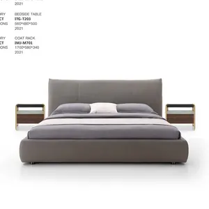 2022 도매 고품질 유럽 스타일 최고 등급 럭셔리 Morden 디자인 부드러운 침대 벨벳 킹 사이즈 침대