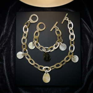 Ensembles de bijoux de mode de style vintage faits à la main en vente pour les mariages fêtes fiançailles anniversaires bijoux en corne personnalisés sains - Product Image 2