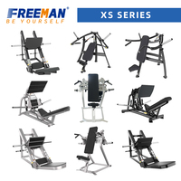 Presse à jambes Freeman, Hack Squat, Équipement de fitness commercial pour salle de sport, Presse à jambes à 45 degrés, Machine à presse à jambes à charge par plaques Cybex
