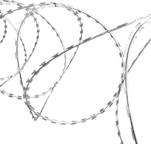 Alambre de púas de maquinilla de afeitar en espiral de longitud personalizada para seguridad temporal del sitio de construcción y valla de control de multitudes - Product Image 1