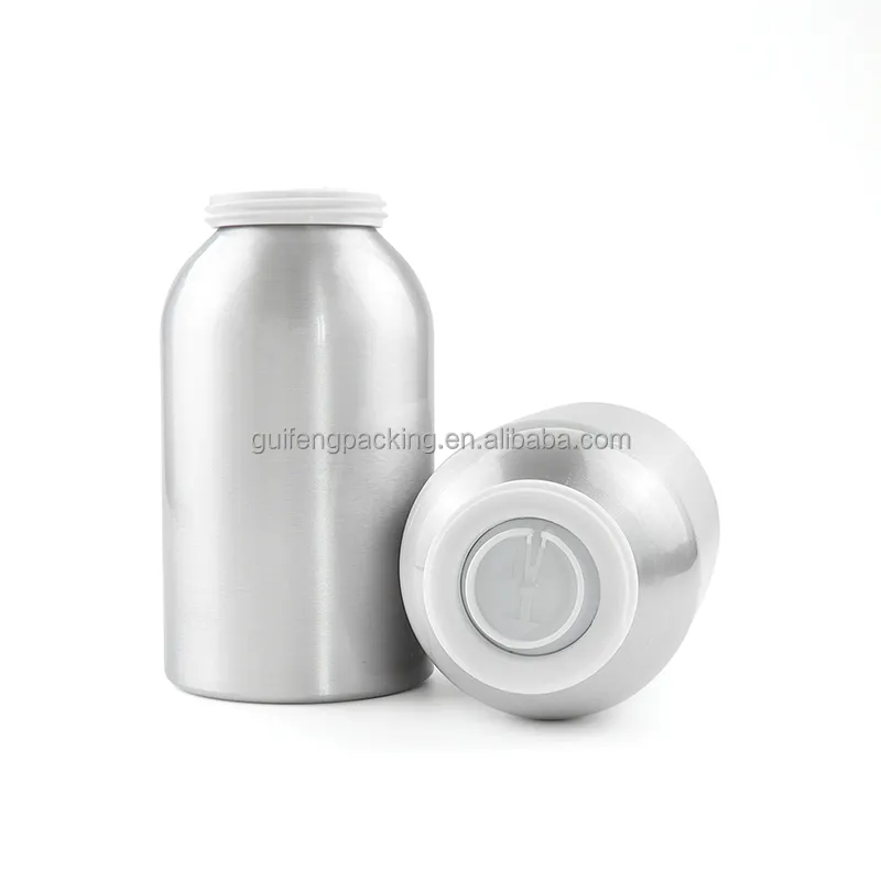 Botol pil aluminium kapsul 66*150mm kustom mewah dengan cincin tarik dan tutup sekrup