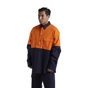 Camisa de Trabajo de Seguridad de Alta Visibilidad, Ignífuga, Antiestática, de Algodón, Marca DA, para Soldadura y Construcción, PP - Product Image 1