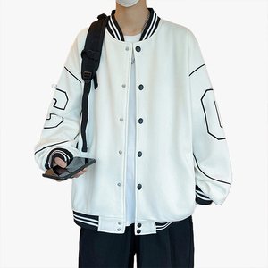 Teen New Style Student Baseball Jacket Coat Men Autumn Winter <b>Cardigan</b> Fleece Thickened Jacket Sport Top Coat - Product Image 2