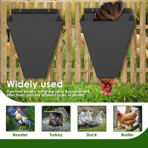 Cono de sujeción de pollos de hierro reutilizable, equipo práctico para el procesamiento y sacrificio de aves en granjas - Product Image 6