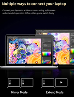 Écran LCD 13 pouces, résolution 1920x1080, technologie IPS, double interface Type-C, série professionnelle, moniteur portable