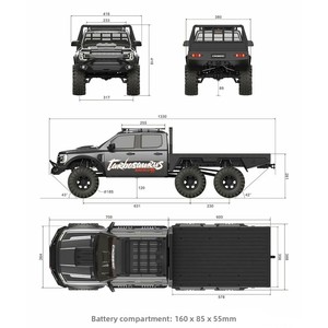 EMO XXL2 XX2 <span class=keywords><strong>ATR</strong></span> brossé/sans balais 1/5 échelle métal RC télécommande électrique chenille Rock camion modèle de voiture pour adultes enfants - Product Image 5