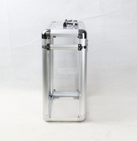 Boîte en acrylique personnalisée 12 pouces, coin en métal Transparent 12 pouces, mallette de transport en vinyle 30 + supports en vinyle