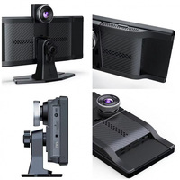 Cámara para Auto con CarPlay Inalámbrico, Grabación Dual Delantera y Trasera 4K+1080P, WiFi, GPS, Navegación, Pantalla Táctil de 10.26 Pulgadas, Cámara de Reversa
