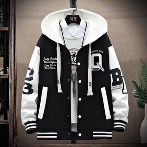 <span class=keywords><strong>Blouson</strong></span> Baseball Homme 2025 Tendance Jeune Élégant Décontracté <span class=keywords><strong>Printemps</strong></span> Automne Veste Étudiant Garçon Motif Lettres - Product Image 6