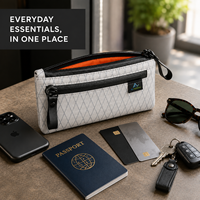Dompet X-PAC Berkualitas Tinggi Tahan Air Bahan Nilon Unisex Tas Tangan Minimalis Motif Huruf Multifungsi Penyimpanan Peralatan Ber-resleting