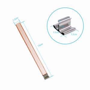 100 pièces de mèches de bougie en bois de cerisier de 13x130 mm pour la fabrication de bougies avec un son crépitant, avec 100 supports métalliques - Product Image 1