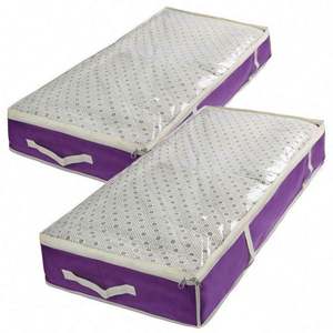 2022 Hot Selling Foldable Sturdy Zippers Large Capacity Clothes <b>Bag</b> Blankets Under <b>Bed</b> Storage - Product Image 2