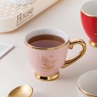 Mug en céramique électroplaqué de luxe créatif pour la maison, le bureau, le thé de l'après-midi, le restaurant, les voyages, le café, un cadeau d'anniversaire