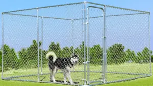 6 Ft. X 10 pi. X 10 pi. Niche pour chien en fil métallique série Gold Maillon de chaîne <span class=keywords><strong>complet</strong></span> Maillon de chaîne Maison pour chien - Product Image 3